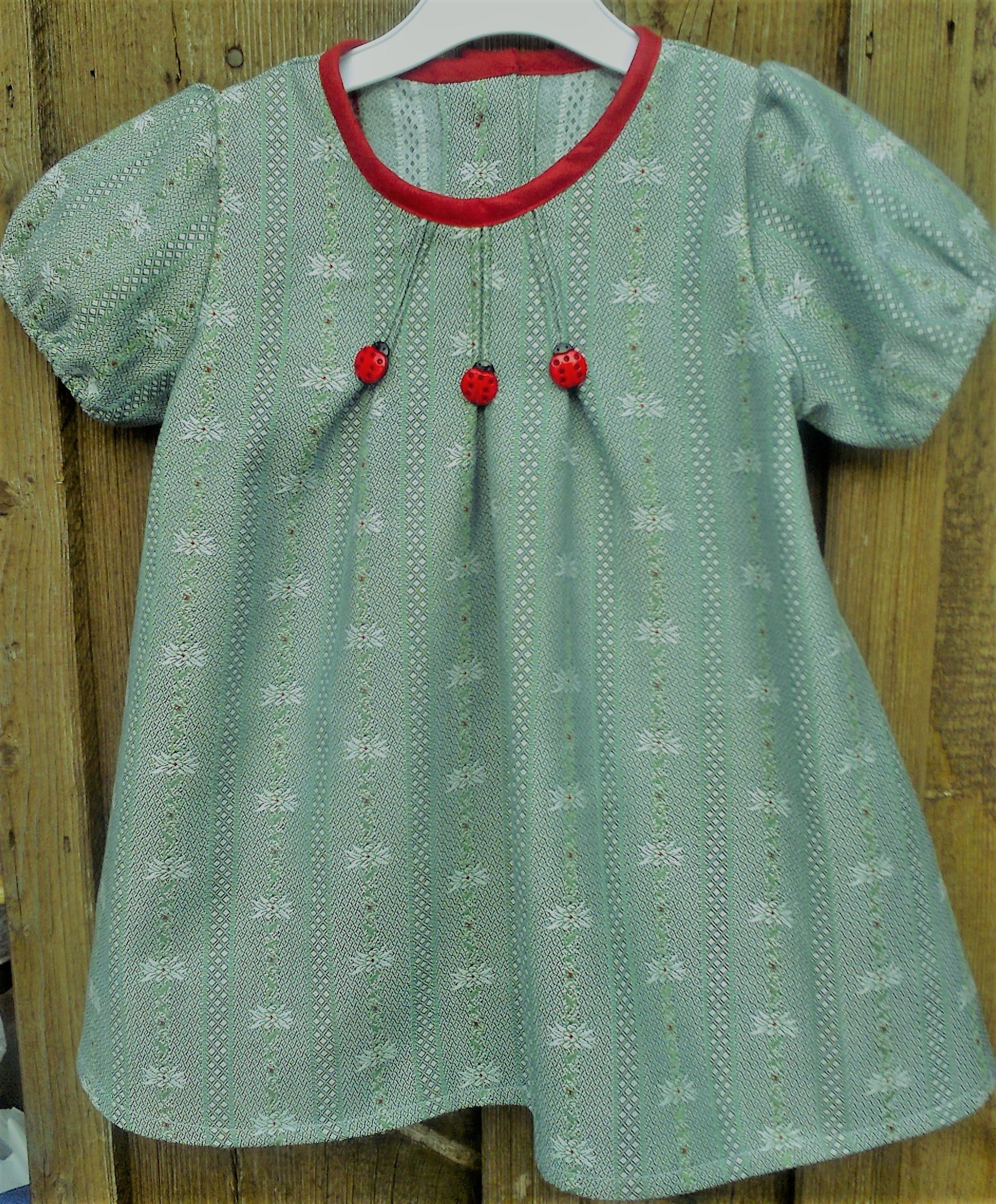 Edelweiss Kinder Kleid lindengrün, Kurz Arm, Gr. 86