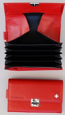 Service Portemonnaie Leder mit Halfter rot 