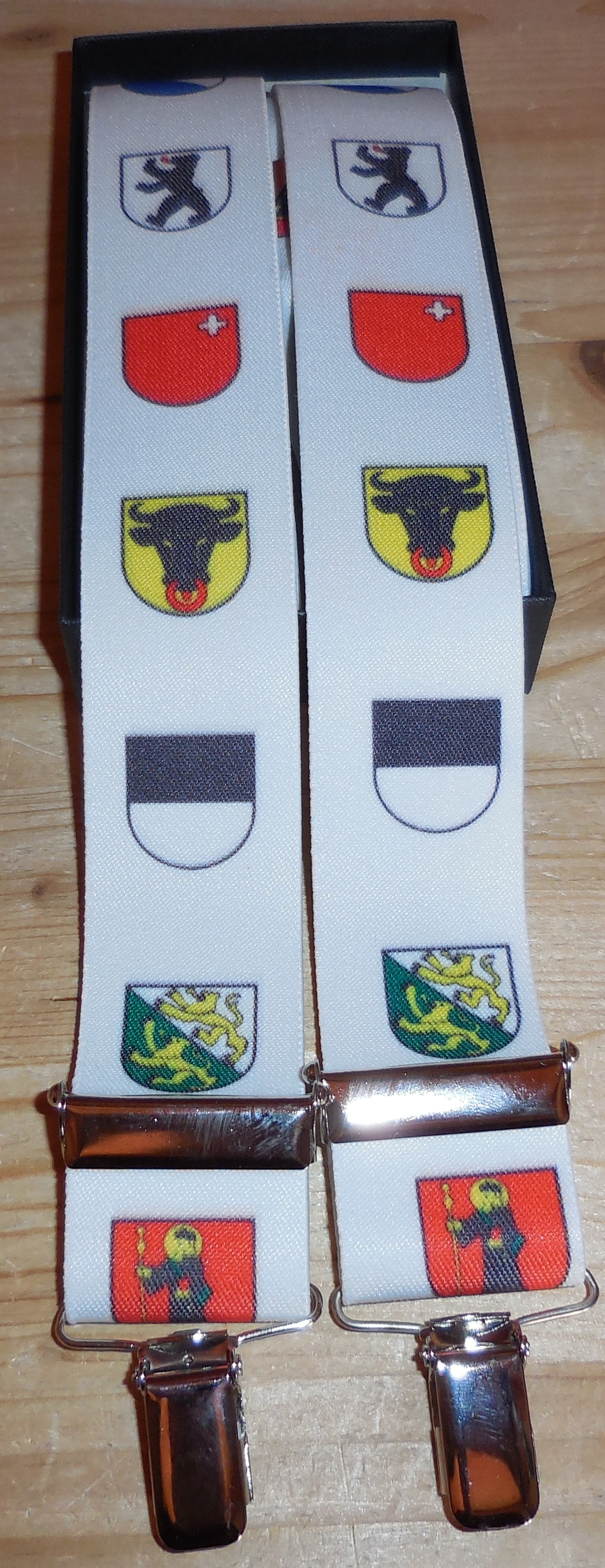 Hosenträger mit CH Kantons Wappen, CH Produktion