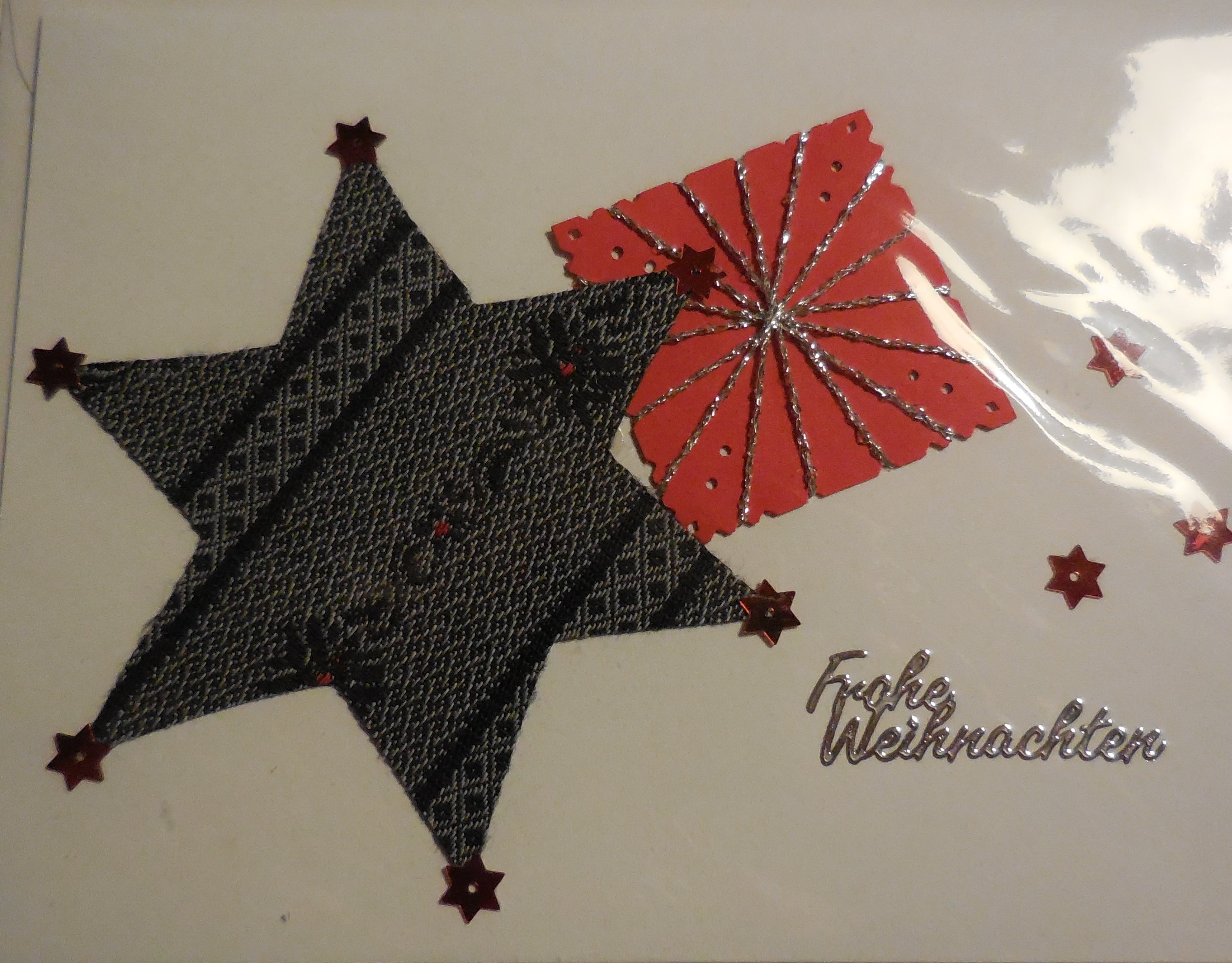 Karten: Frohe Weihnachten, Handarbeit