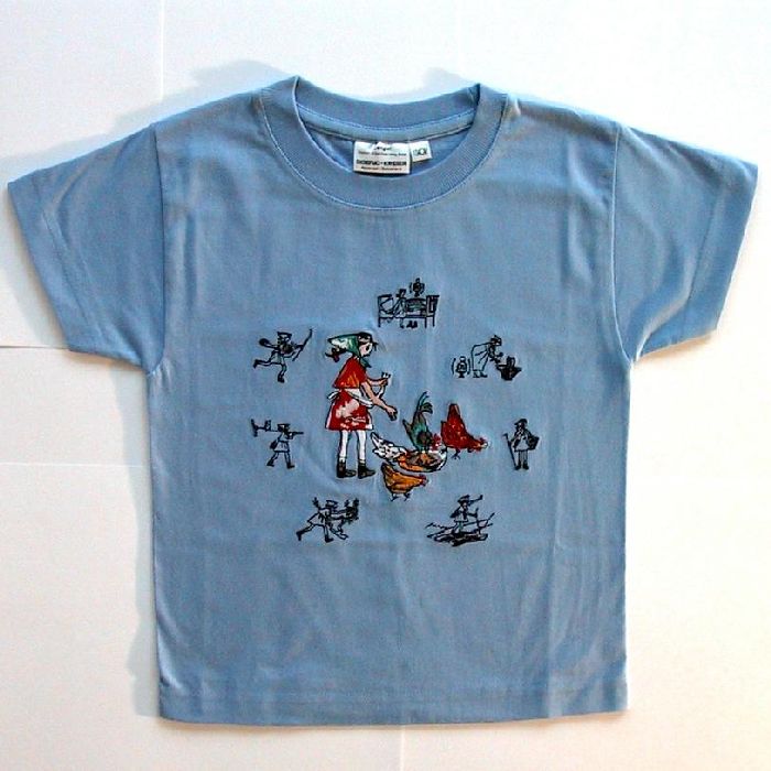 Shirt Flurina, gestickt, Kurzarm, div. Farben, AUSVERKAUF