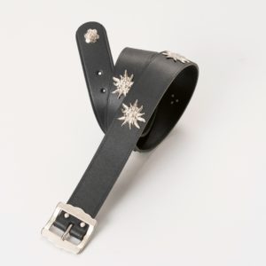 Edelweiss Gurt schwarz 4cm, NS, für Teens, 95cm. 22% Liq.