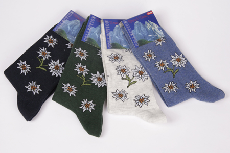 Socken Edelweiss 3er Set, Kind & Erw., AUSVERKAUF