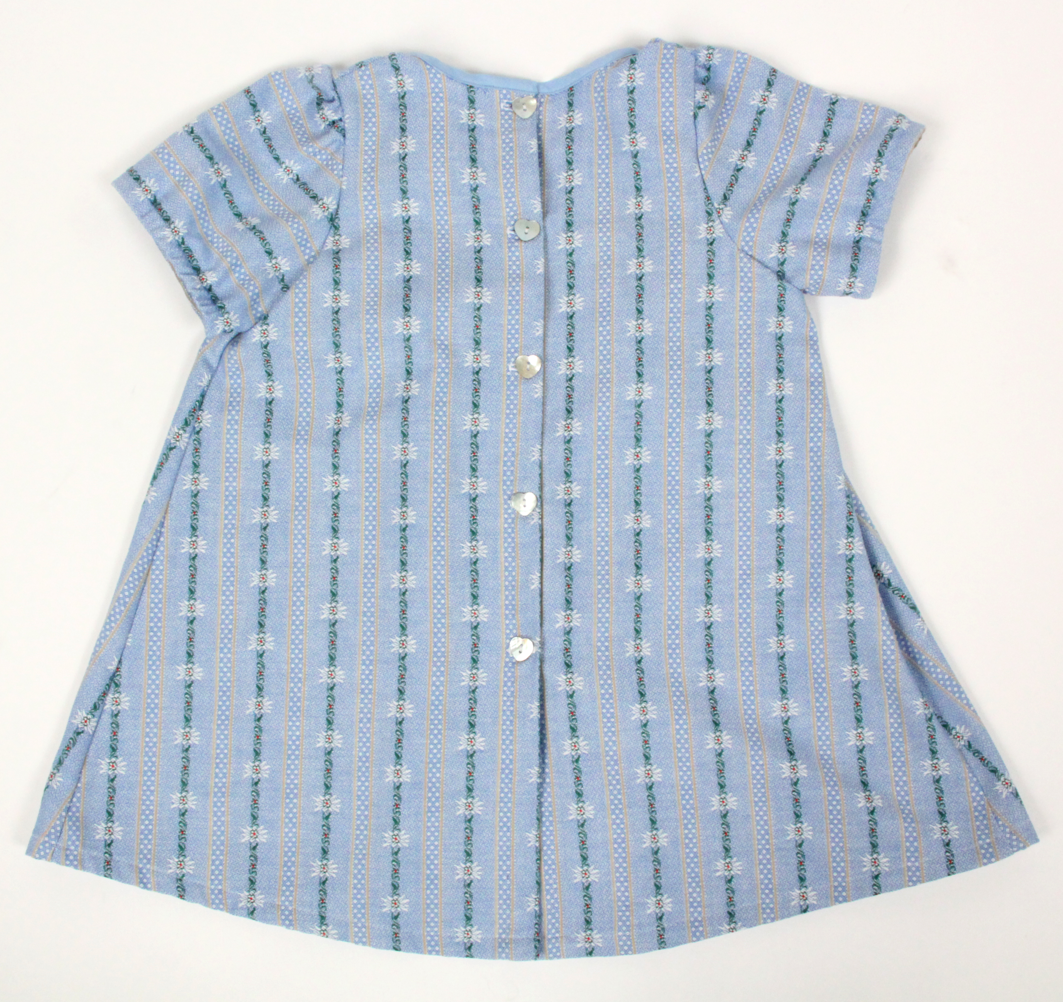 Edelweiss Kinderkleid hellblau, Rückenverschluss