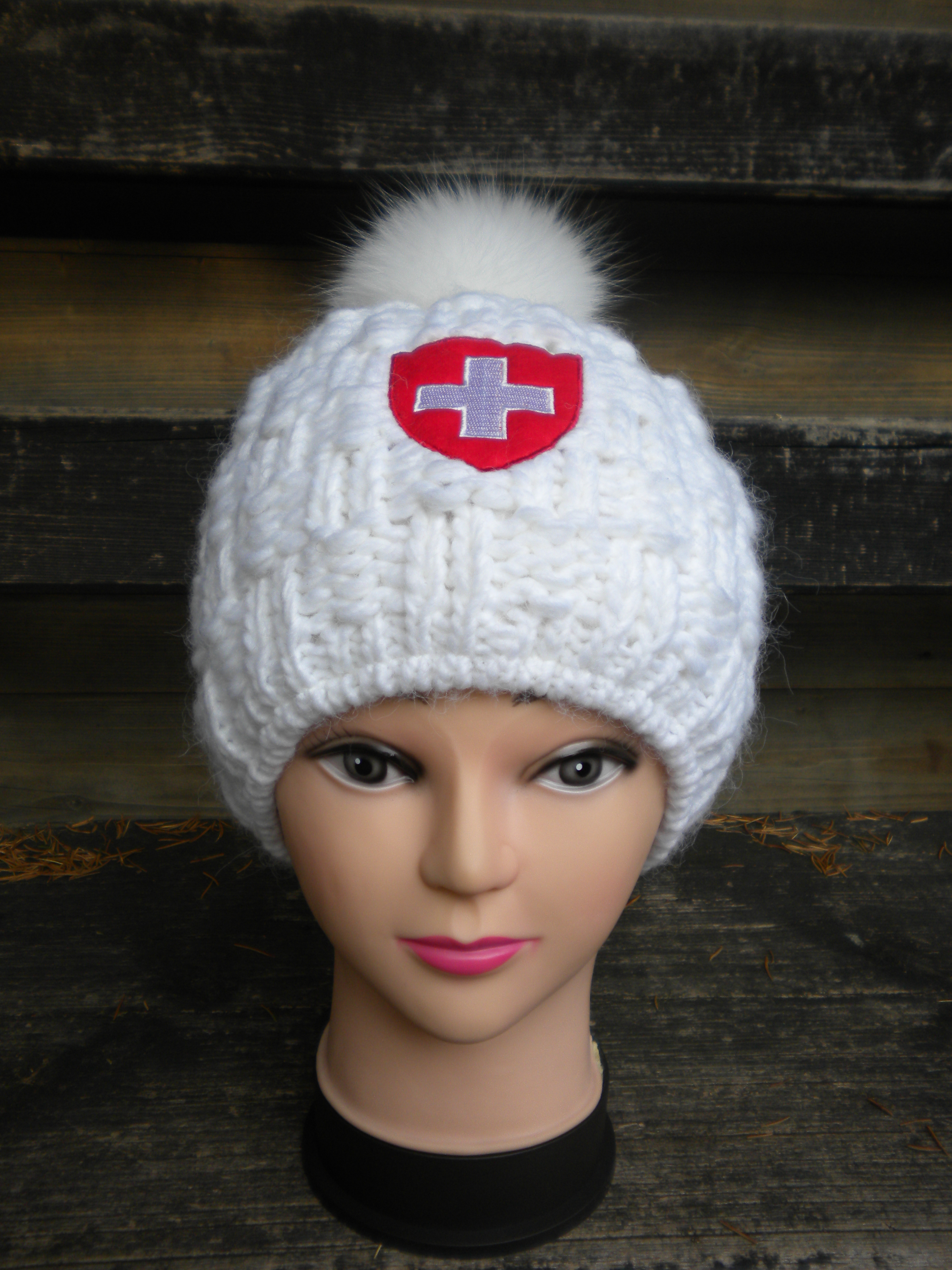 Kappe mit CH Kreuz Emblem, gefüttert, AUSVERKAUF 12%