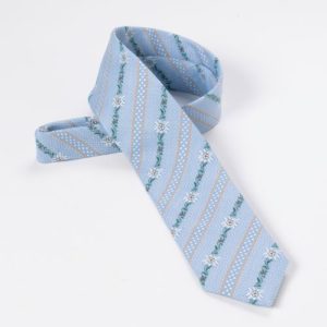 Krawatte original Edelweiss hellblau, WEIHNACHTS Aktion