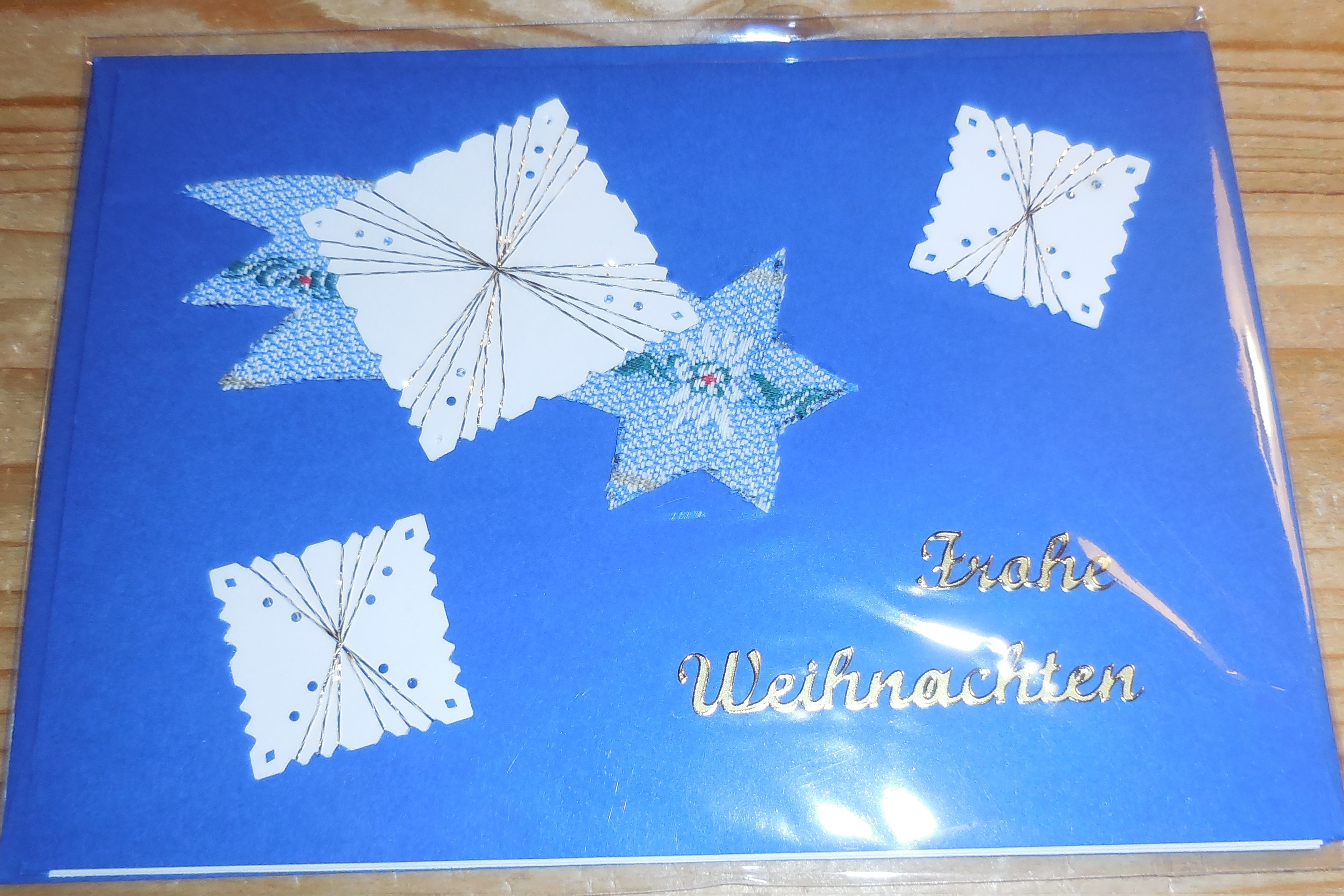 Karten: Frohe Weihnachten, Handarbeit