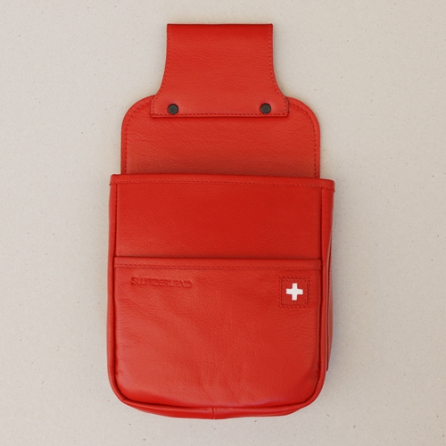 Service Portemonnaie Leder mit Halfter rot 