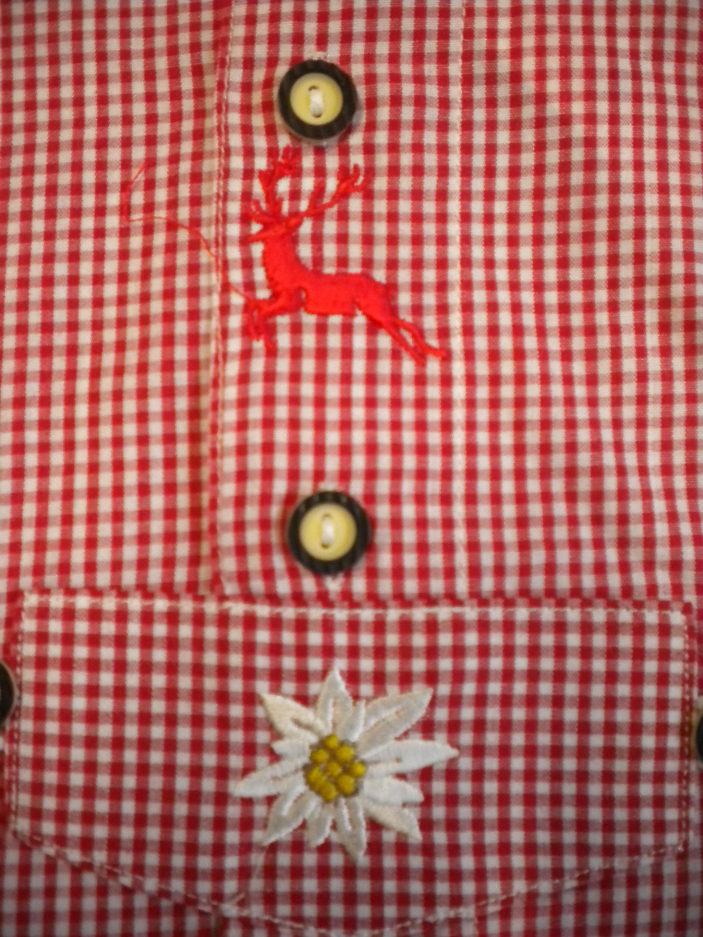 Landmode Hemd kariert, rot/weiss, Kind. AUSVERKAUF