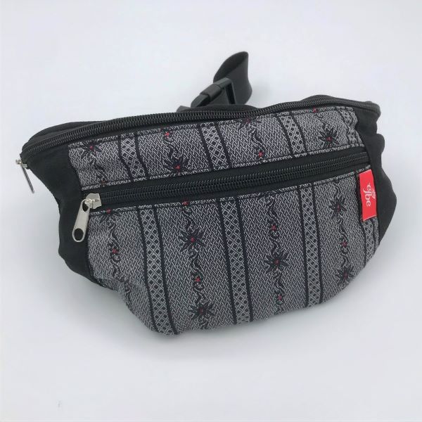 Bauchtasche Edelweiss anthrazit 28x14cm